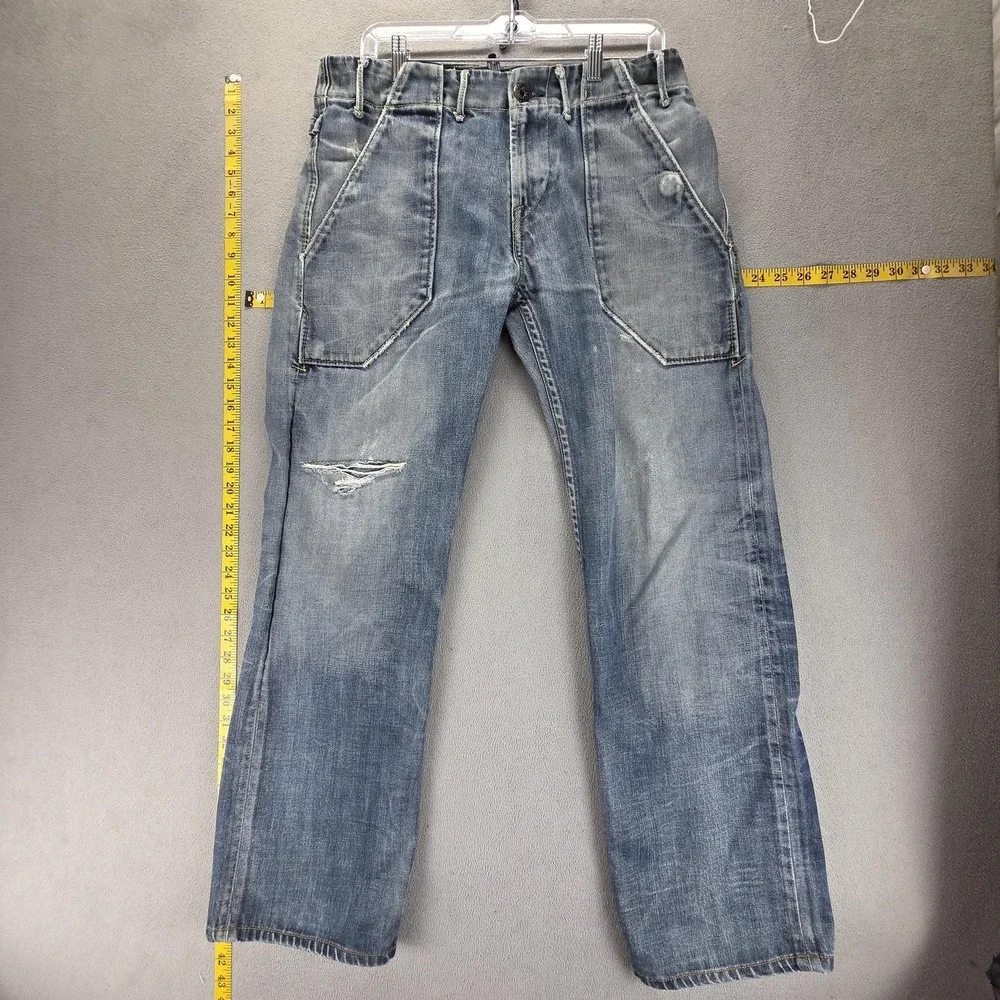 Vintage Levis Engineered Jeans Mens Blue Buckle Back Honeycomb Fits 32x31